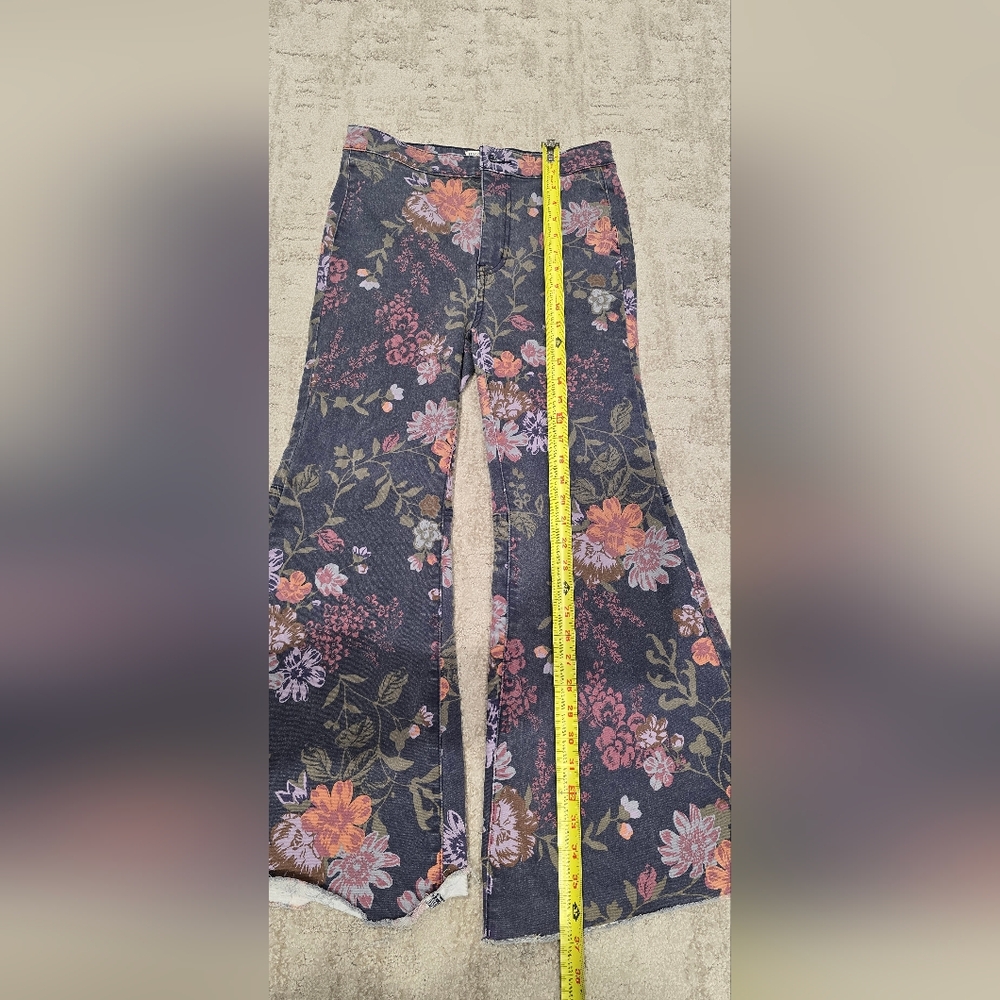 Free People Floral Flare Jeans - Multicolor - Picture 12 of 13